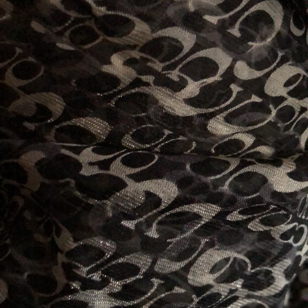 Coach ladies scarf black gray color - Picture 3 of 7